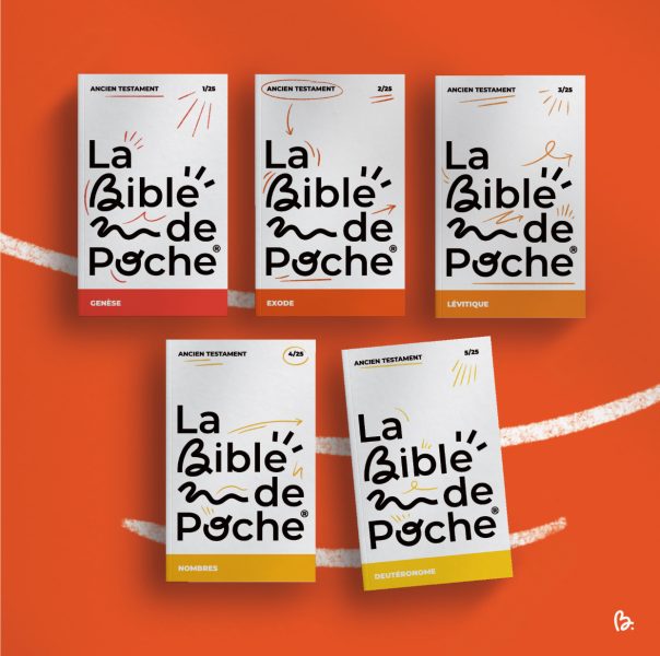 La Bible de Poche, c’est LA collection colorée qui regroupe les 66 livres de la Bible en 25 volumes compacts, faciles à lire et à emporter partout ! La Bible de Poche, c'est LA collection colorée qui regroupe les 66 livres de la Bible en 25 volumes compacts, faciles à lire et à emporter partout !